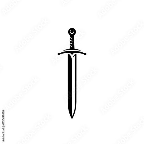 "Stylized Sword Vector Illustration"