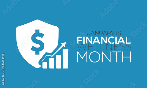 January is Financial Wellness Month! Highlight it with creative icons of people, piggy banks, and money-in-hand. Perfect for digital ads, posters, banner, brochures, and event invitations.