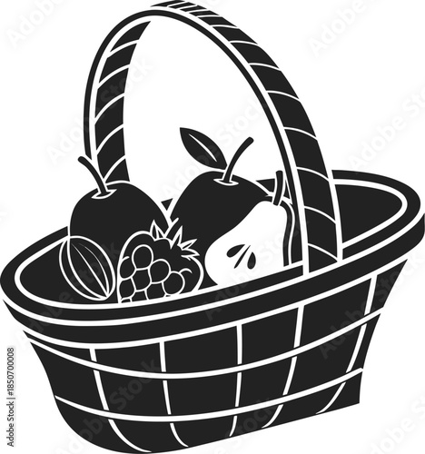 easter basket with eggs