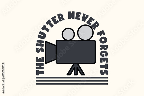 Old School Movie Camera Illustration For Cinema Lovers