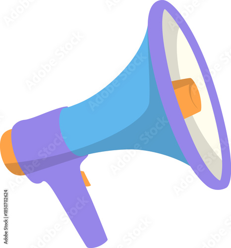Colorful megaphone illustration for marketing