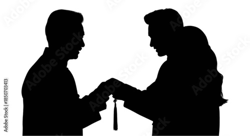 Three generations exchanging red envelopes during a festive celebration.