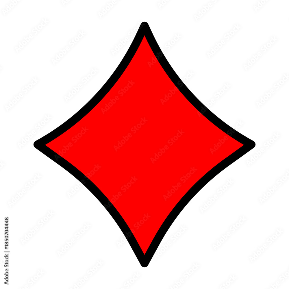 Obraz premium Diamond Suit Vector Filled Icon Design