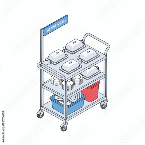 Patient Meals Service Trolley