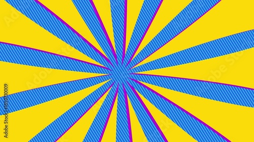 Retro Comic Book Style Animated Starburst Background