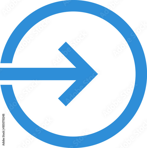 Blue login icon with arrow
