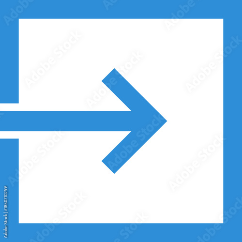 Blue sign in arrow icon
