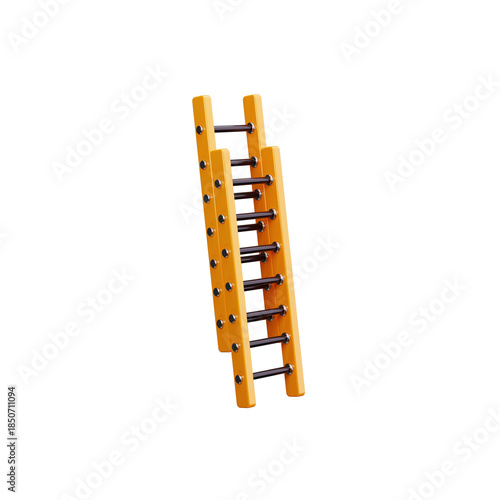fire truck ladder 3d render icons