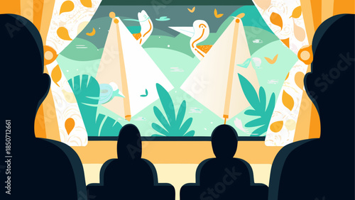 Watching a bird show on tv