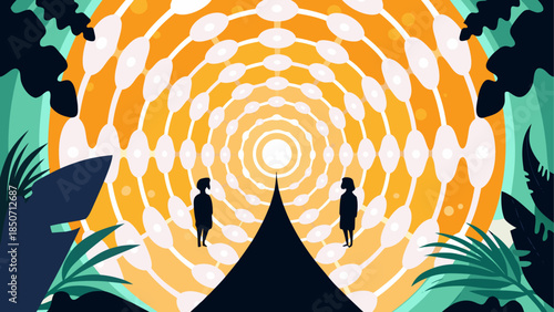 Journey through the cosmic vortex