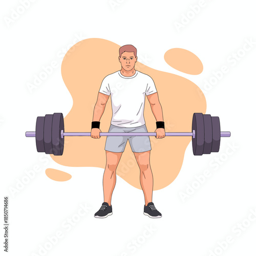 A determined man performs a deadlift with heavy weights, showcasing strength and fitness. The image emphasizes physical training as a part of a healthy lifestyle choice.
