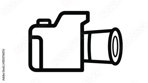 Modern camera icon for photography and videography needs, Generative AI.