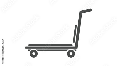 Simple shopping cart icon for e-commerce and retail applications, Generative AI.
