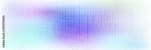 Pixelated bitmap gradient Y2K aesthetics texture. Neon color dither pattern background. 8 bit video game screen wallpaper. Retro glitchy pixel art illustration. Abstract vector illustration