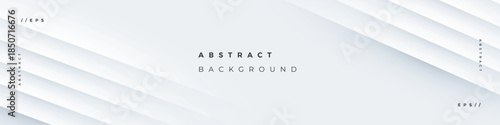Linkedin banner with luxury white abstract background