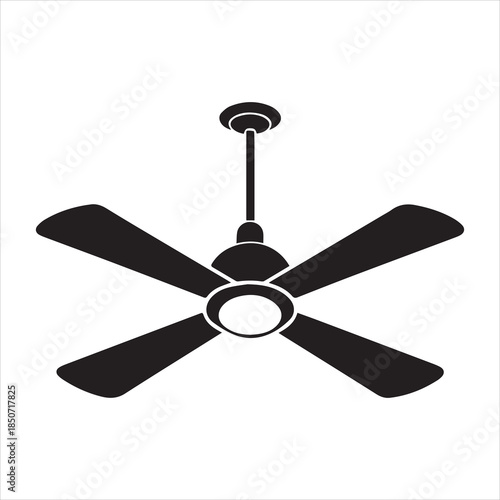 ceiling fan silhouette vector illustration