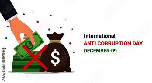 Hand placing money on a stack with a red cross, next to a money bag.