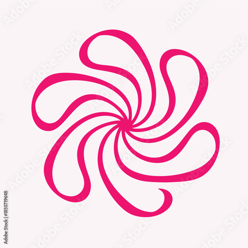  Multiple Smooth, Spiraling Ribbons Creating an Elegant Design, Ideal for Textiles, Branding, and High-Quality Digital Print Use 