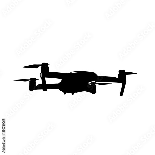 Silhouette of a drone in flight