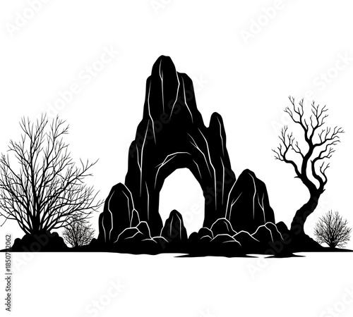 silhouette of a tree