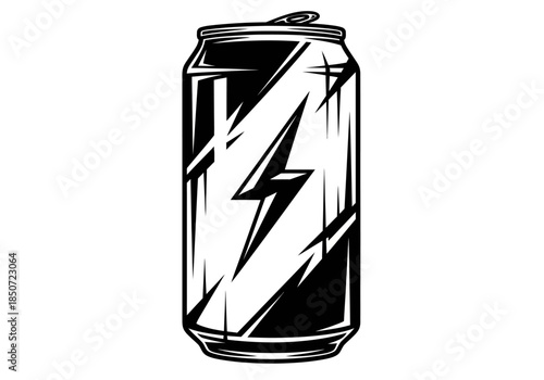 Vector illustration of a sports drink bottle with lightning bolt label, performance beverage icon, clipart style vector