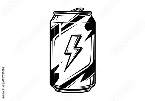 Vector illustration of a sports drink bottle with lightning bolt label, performance beverage icon, clipart style vector