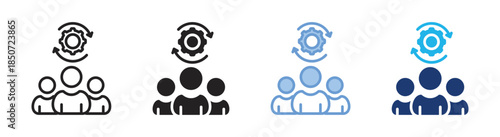 Resources icon set multiple style collection