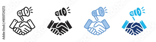 Affiliate marketing icon set multiple style collection