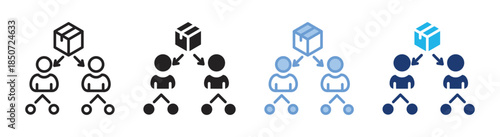 Reseller icon set multiple style collection