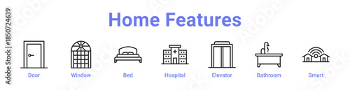 -Home Features Icon Banner Line Art
