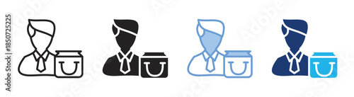 Customer icon set multiple style collection