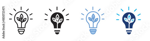 Innovation icon set multiple style collection