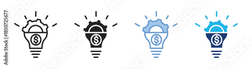 Innovation icon set multiple style collection