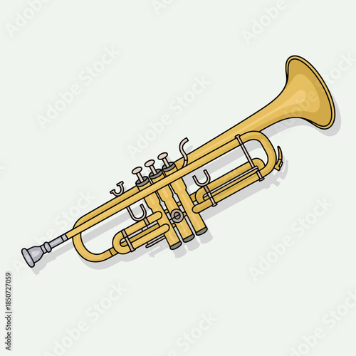 An elegantly designed trumpet featuring a polished brass finish, representing the rich heritage of music and the artistry involved in musical instrument craftsmanship.