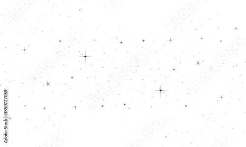 Abstract star background with subtle light grey glitter effect on a clean white backdrop.