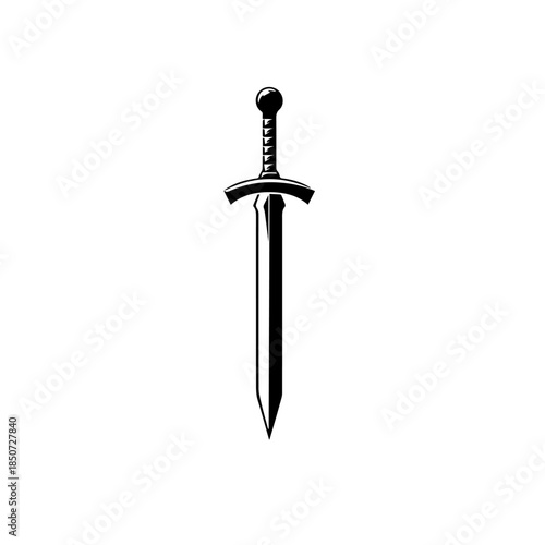 "Dual Edge Sword Vector Illustration"