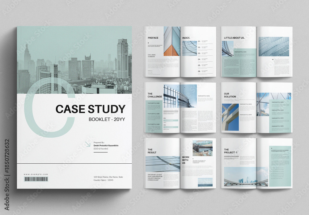 Case Study Booklet Template Stock Template | Adobe Stock