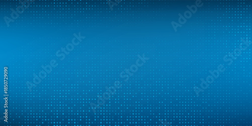 Rectangle simple blue dotted 3d realistic gift box with magical shining glow and golden ribbons flying off cover abstract modern art