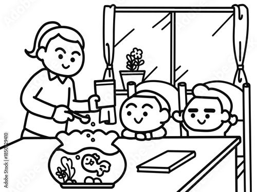  Feeding the Goldfish Family Activity