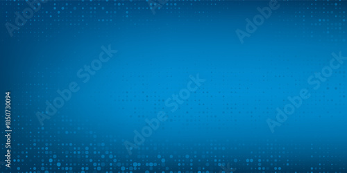 Abstract blue dotted opened 3d realistic gift box with magical shining glow and golden ribbons flying off cover simple abstract