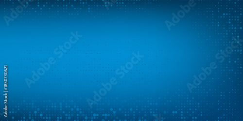 Abstract blue dotted opened 3d realistic gift box with magical shining glow and golden ribbons flying off cover simple