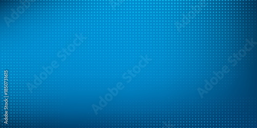 Blue dotted opened 3d realistic gift box with magical shining glow and golden ribbons flying off cover, place for your text abstract simple design art