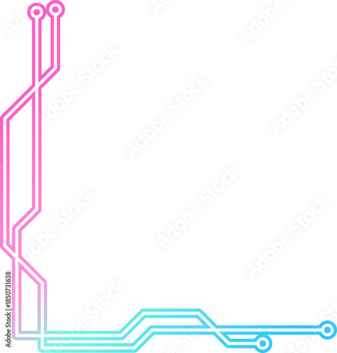 Neon Cyber Technology Corner