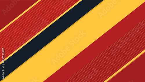 Abstract background with dynamic diagonal stripes in red, yellow, and dark hues