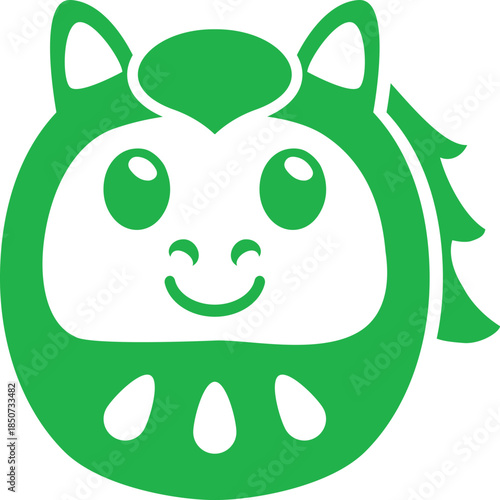 午年の馬のダルマのスタンプ
