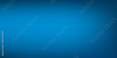 Blue dotted opened 3d realistic gift box with magical shining glow and golden ribbons flying off cover, place for your text abstract