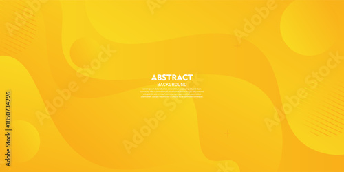 Bright yellow abstract wave design pattern with fluid elements. Vector eps10