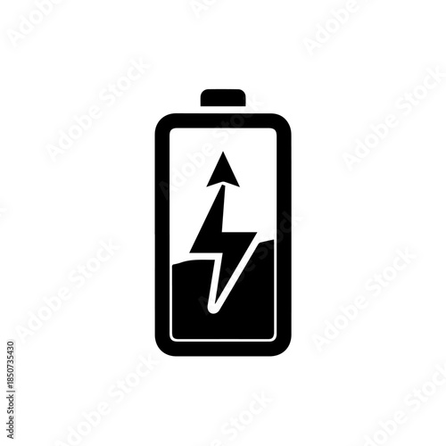 Battery with lightning symbol