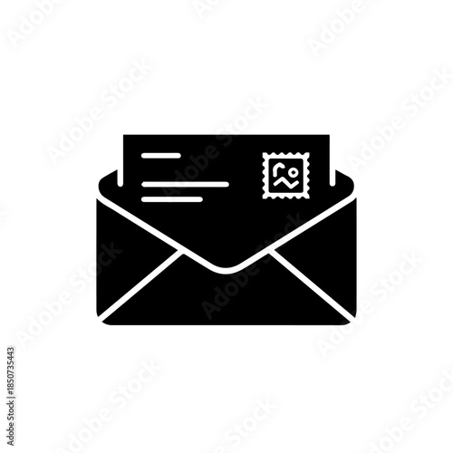 Closed envelope with stamp