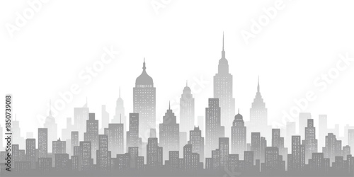 New York City and San Francisco city skyline silhouettes showcase iconic urban architecture, skyscrapers, and downtown travel landmarks